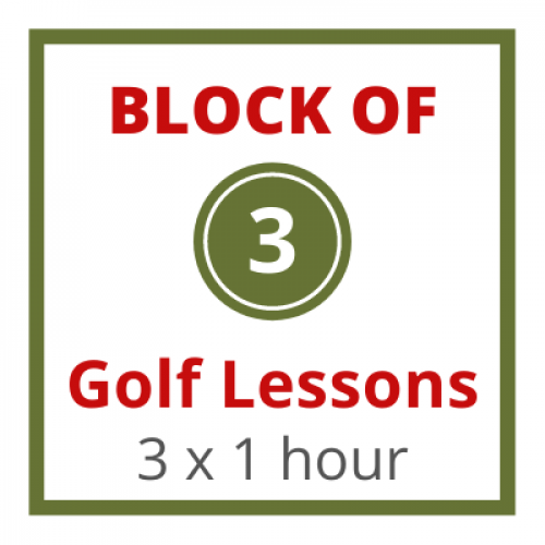 Block of 3 golf lessons (3 x 1 hour)