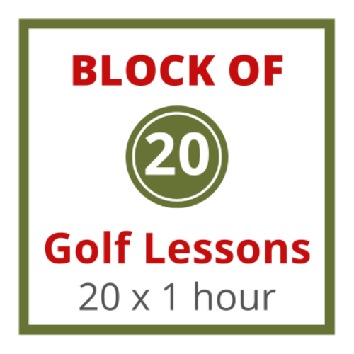 Block of 20 x 1 hour golf lessons